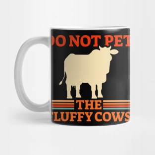 Do Not Pet The Fluffy Cows Retro Bison Mug